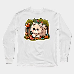 furry kittie in the woods Long Sleeve T-Shirt